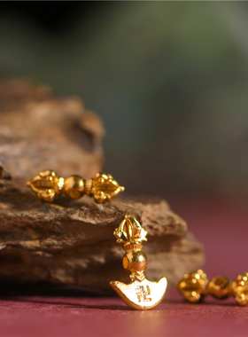 手工錾刻古法黄金法器降魔杵