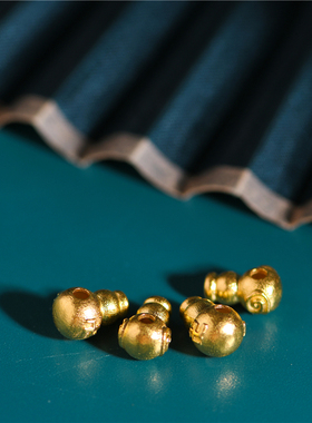 手工錾刻古法黄金三通雕刻佛头