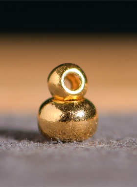 金手工錾刻古法黄金2mm3mm算盘珠