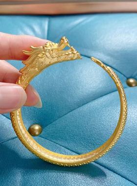 龙凤开口手镯沙金情侣款