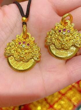 貔貅山鬼花钱吊坠男女款