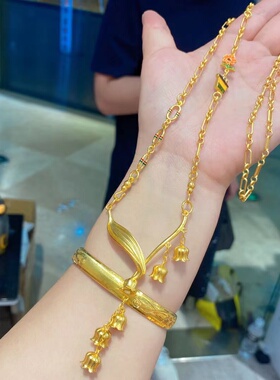 铃兰花项链滴流毛衣链吊坠挂坠