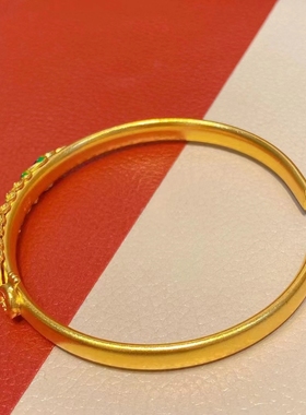 烧蓝富贵孔雀开口手镯