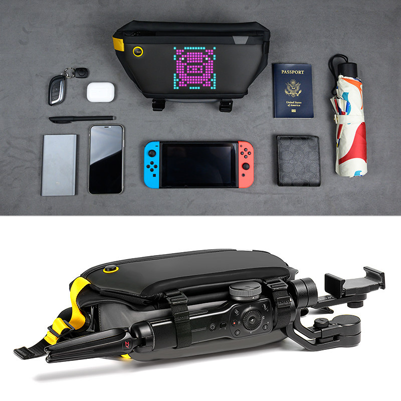 divoom点音像素胸包机能男士斜挎包 Divoom点音男士包袋