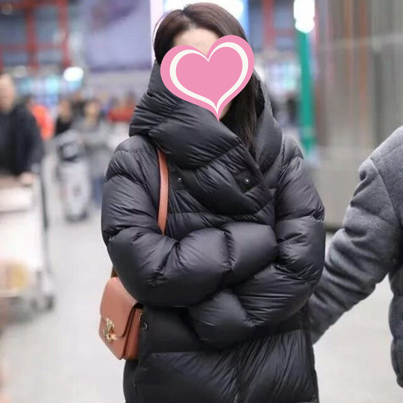 黄圣依李沁明星同款羽绒服女中长版过膝23冬季新加厚大尺码超轻外