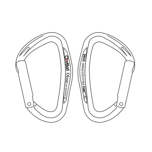 UIAA认证ClimBon超轻快挂锁攀岩登山直门弯门散锁CE认证管门 - 图1