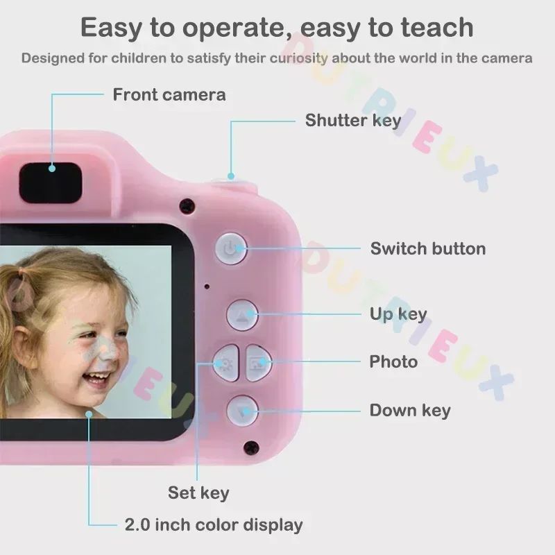 Children Toys Camera Digital Vintage Camera Kids Projection-图2