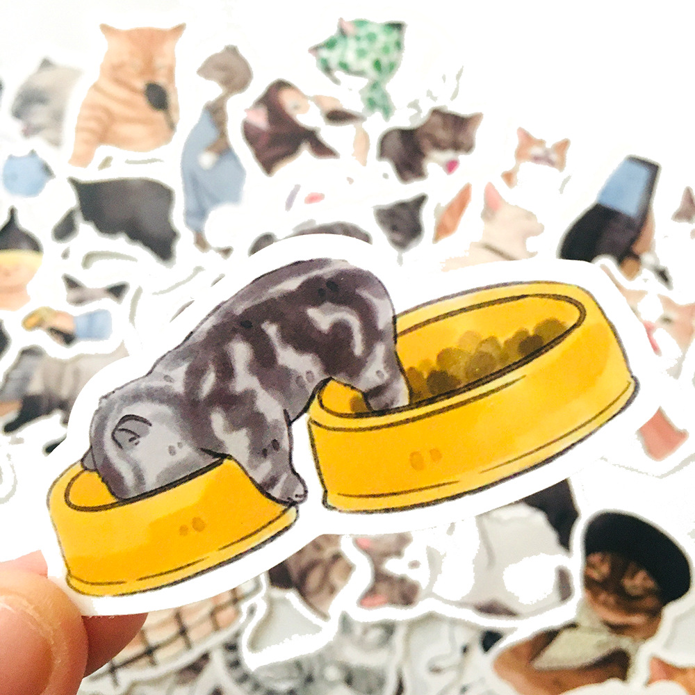 50/54 Pcs Cute Cats Animal Graffiti Sticker Mixed Style Toys - 图2