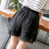 2018 quần short voan nữ mùa hè cao eo rộng kích thước lớn mặc quần legging chống sáng an toàn quần váy mỏng - Quần tây thường Quần tây thường