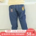 Quần jeans nam mùa thu quần bé mặc 2019 mới thêu động vật mềm mại quần bé gái - Quần jean Quần jean