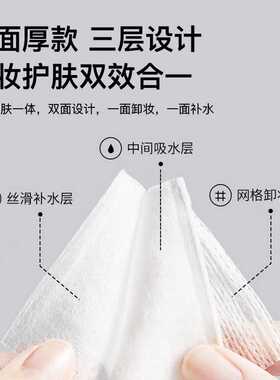 亲肤双面加厚卸妆棉不掉絮