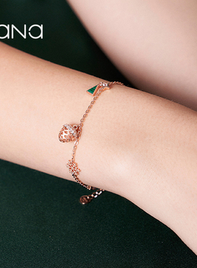 vana纯银情侣高级送女朋友手链