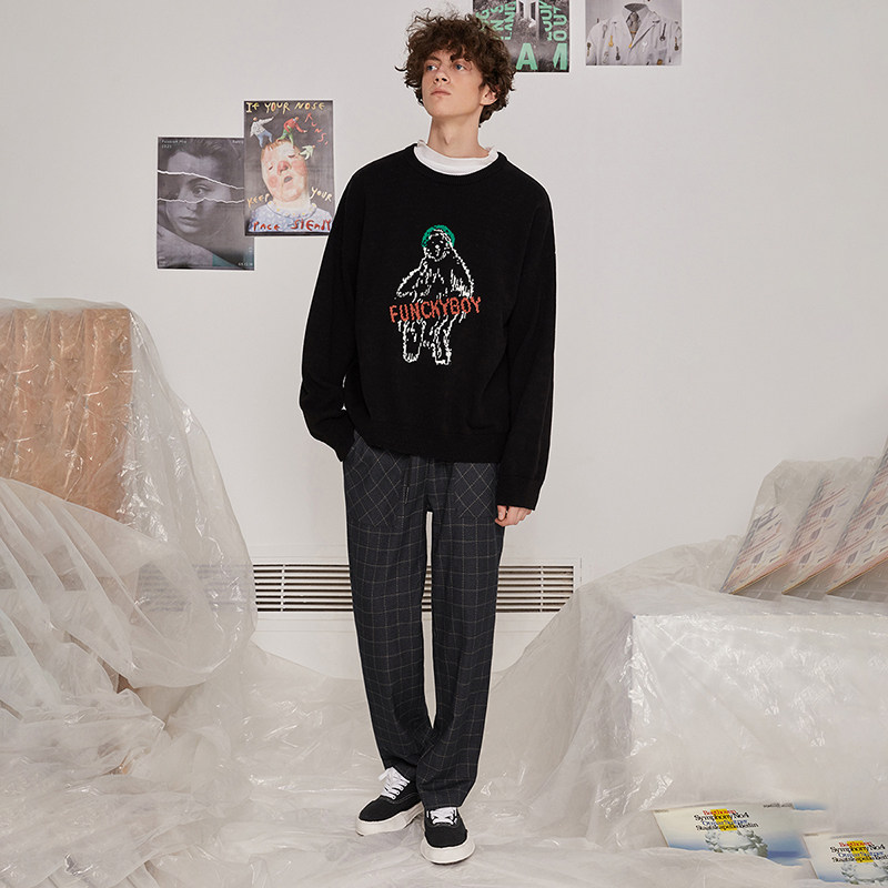 aiken /爱肯2019冬新款宽松休闲裤 aiken男装休闲裤