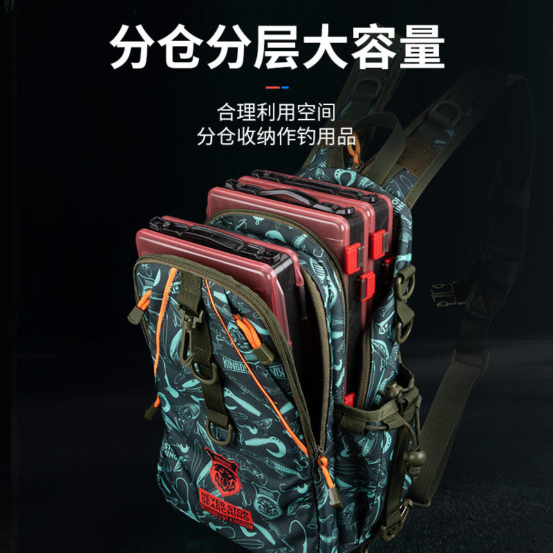 国王路亚背包防水双肩包多功能路亚包单肩包钓鱼装备竿包渔具包,淘宝优惠券,粉丝福利购,淘宝优惠卷