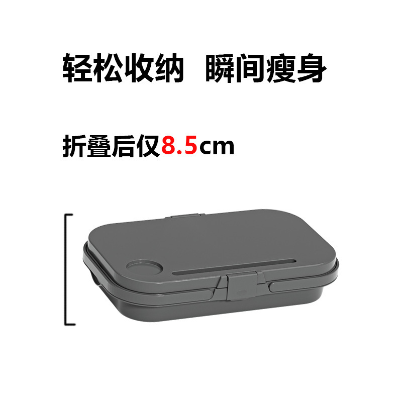 户外春游野餐篮子收纳箱可折叠便携大容量郊游野炊篮子提篮收纳筐 - 图2