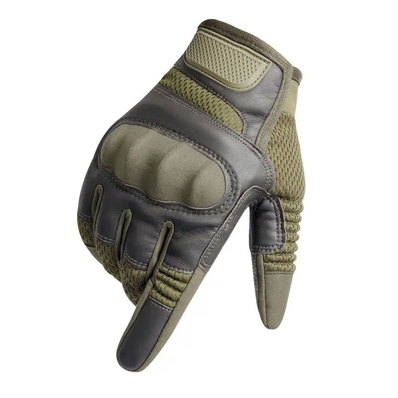 Touchscreen Leather Motorcycle Gloves Motocross Tactical Mot-图0