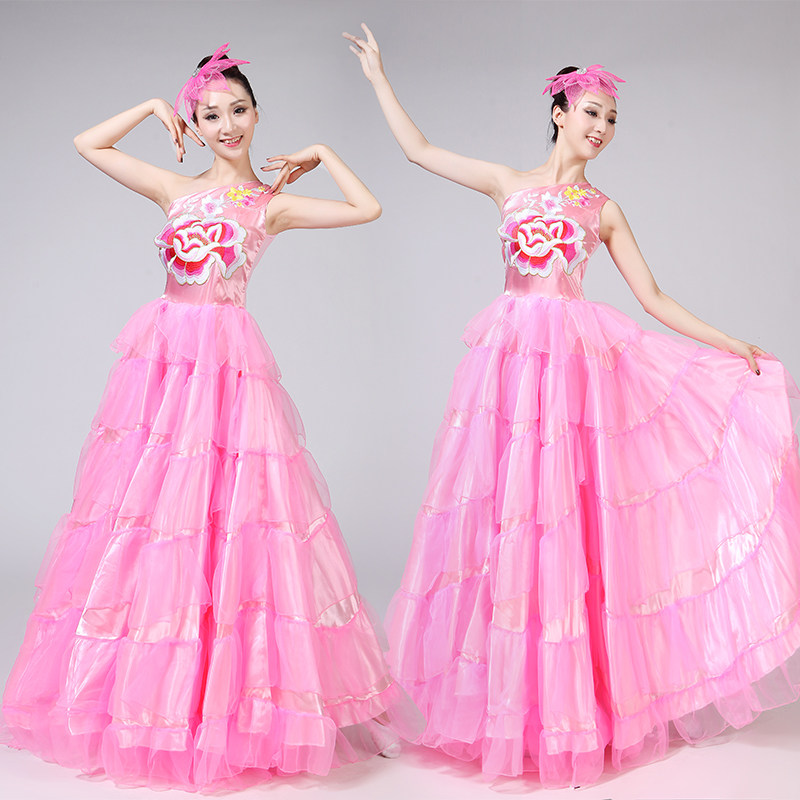 2020新款开场舞大摆裙成人女舞蹈服 媚丽舞后民族服装/舞台装