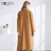 Áo khoác len nữ dài G2000 mùa thu và mùa đông kaki Áo khoác len nữ hai mặt - Trung bình và dài Coat