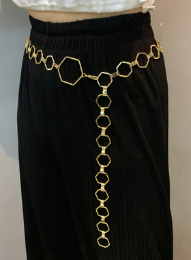 设计腰链欧美冷淡学生小香风腰带