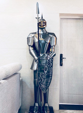 客厅欧式复古不锈铁落地装饰摆件