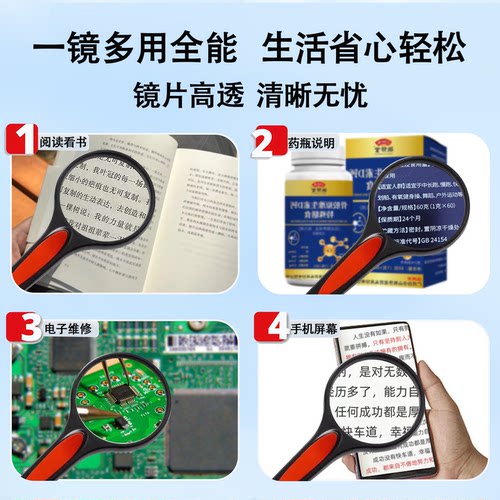 日本VIXEN原装进口3/2.5/2倍圆形放大镜老人儿童学生办公阅读观察 - 图3