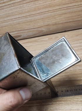 乡下收的民国老铜盒子铜镀锌小铜盒便携式化妆盒首饰盒有镜子