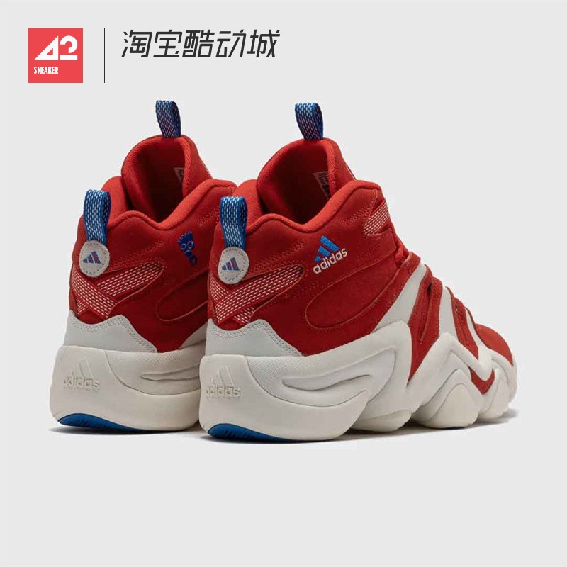 42运动家 Adidas Crazy 8 红白 男款经典中帮复古篮球鞋 IG3739 - 图2