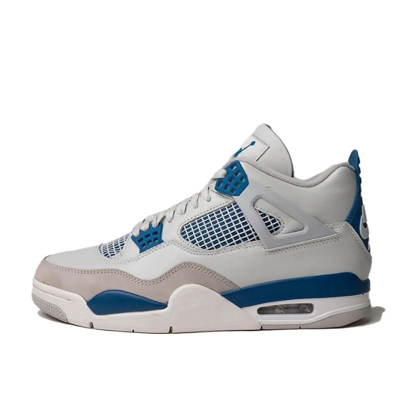 42运动家 Air Jordan 4 AJ4 白蓝 2024版 中帮篮球鞋 FV5029-141 - 图3