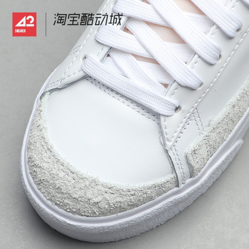 42运动家Nike Blazer Platform 白色 低帮厚底增高板鞋DJ0292-103 - 图0