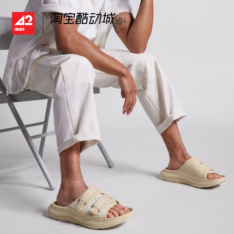 现货42运动家 Hoka OneOne ORA LUXE 户外拖鞋 1134150-BBLC-WCLL - 图1