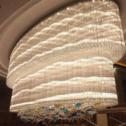 定制非标大型酒店宴会厅工程水晶灯大堂吊灯珠宝店展厅圆形吸顶灯,淘宝优惠券,粉丝福利购,淘宝优惠卷