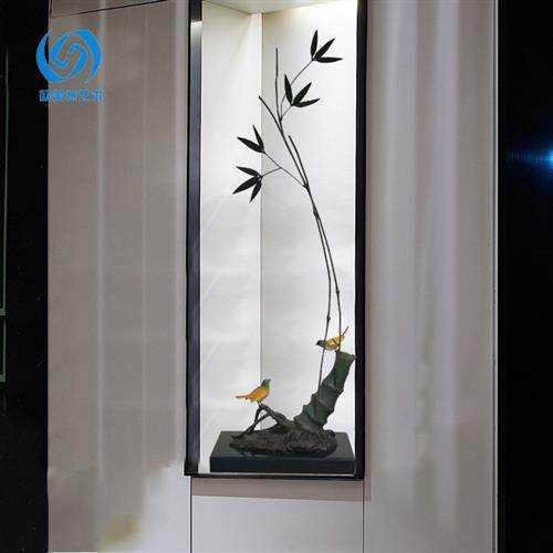 现代新中式禅意石头竹子摆酒店大堂设样板房间创意玄关装饰品摆件,淘宝优惠券,粉丝福利购,淘宝优惠卷