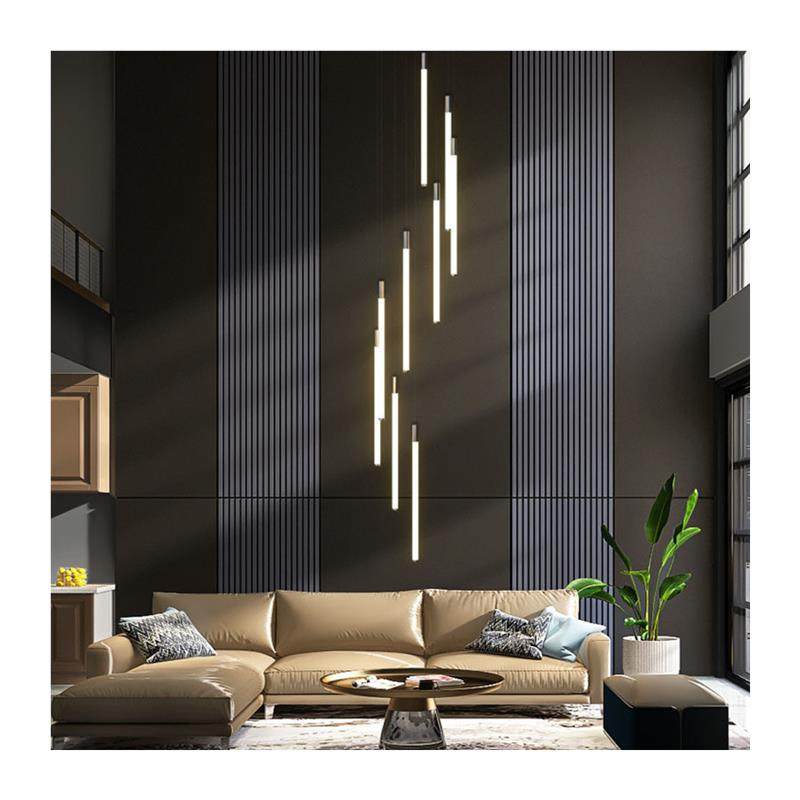 北欧旋转楼梯长吊灯轻奢水晶灯后现代简约别墅复式楼公寓loft吊灯,淘宝优惠券,粉丝福利购,淘宝优惠卷