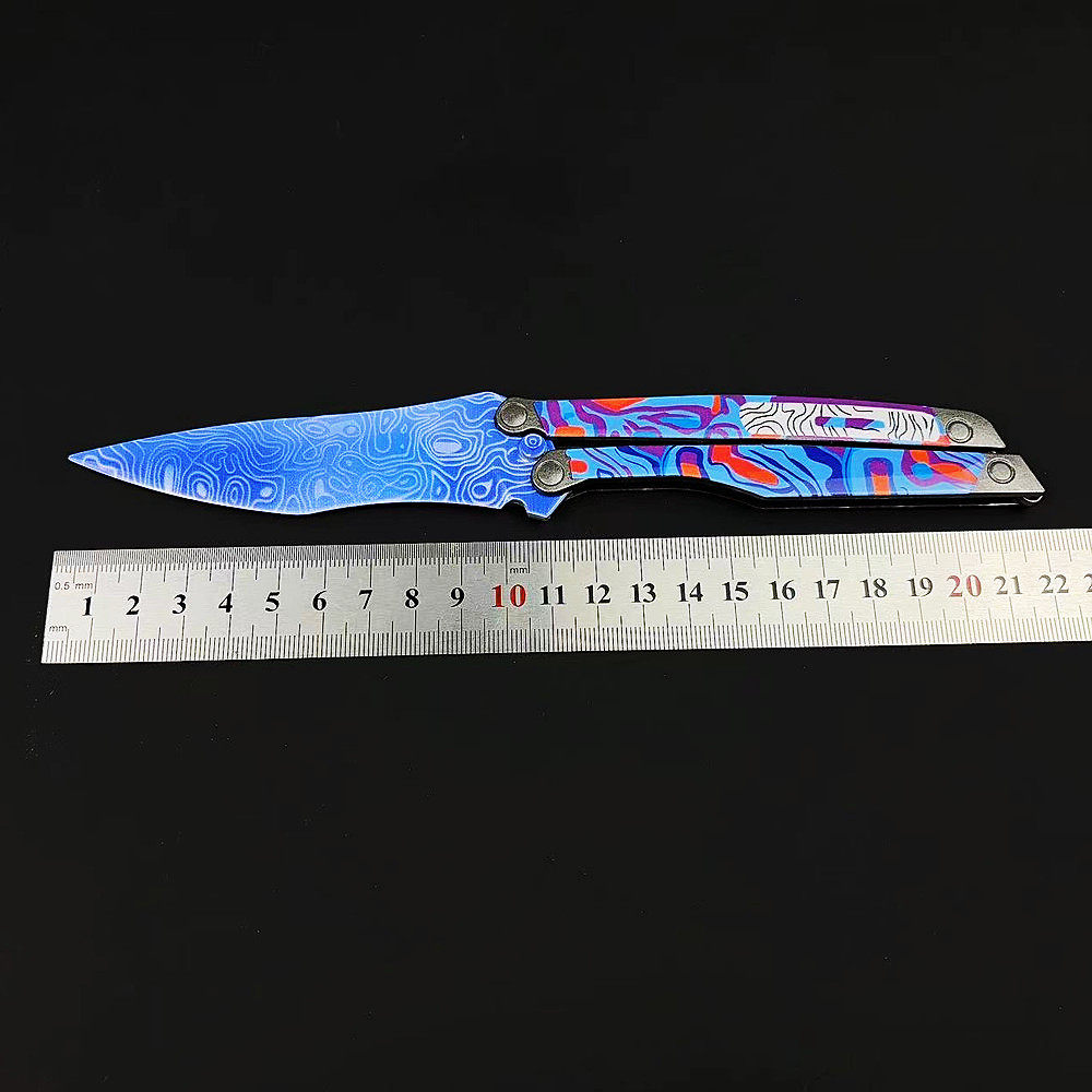 和平精英模型和平精英地铁逃生冷锋蝴蝶刀折叠刀玩具模型男孩大火焰刀金属武器