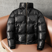 Cuir de tête Cuir Cuir Cuir Cuir Habillement Hommes Genuine Cuir Thickened Down Warm Casual 100 Hitch Leather Jacket Winter Jacket