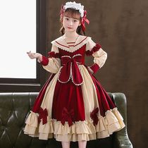Christmas Children Clothing Loretta Princess Dresses Dresses Autumn Winter Plus Suede New Winter Dress Trendy Dress Trendy Dress