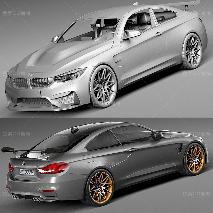 宝马BMW M4 GTS汽车跑车赛车三维模型3d模型maya3dmaxc4dblender - 图3