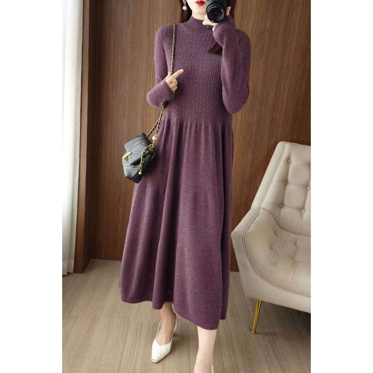 秋冬新款长款羊绒衫毛衣连衣裙宽松伞裙,淘宝优惠券,粉丝福利购,淘宝优惠卷