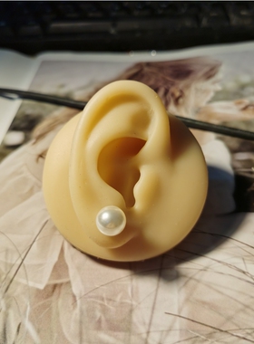 s925简约珍珠女防过敏养耳洞