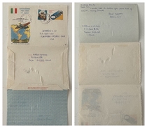 C Italy 1990 Philatelic map Aircraft map to mark air postage stamps for airpostage stamps