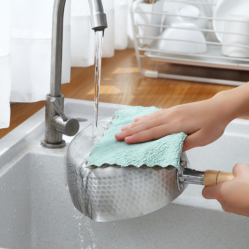 洗碗布巾抹布家务清洁厨房用品毛巾去油家用吸水懒人不掉毛不沾油-图0
