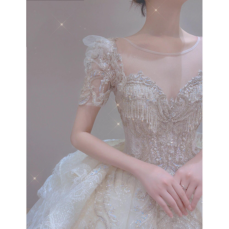 2022新款新娘主复古宫廷风高级婚纱 露唯莎婚纱