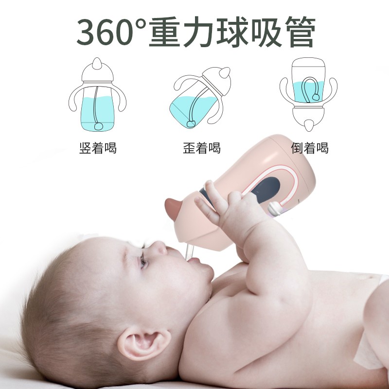 婴儿保温杯带吸管奶瓶宝宝鸭嘴杯6个月以上幼儿儿童外出喝水杯子多图5