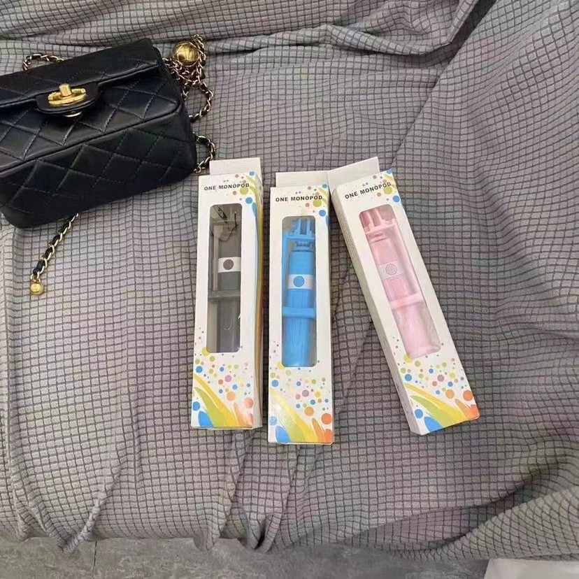 新款 通用安卓加长自拍杆手机折叠自拍杆带线控一体式3代迷你款