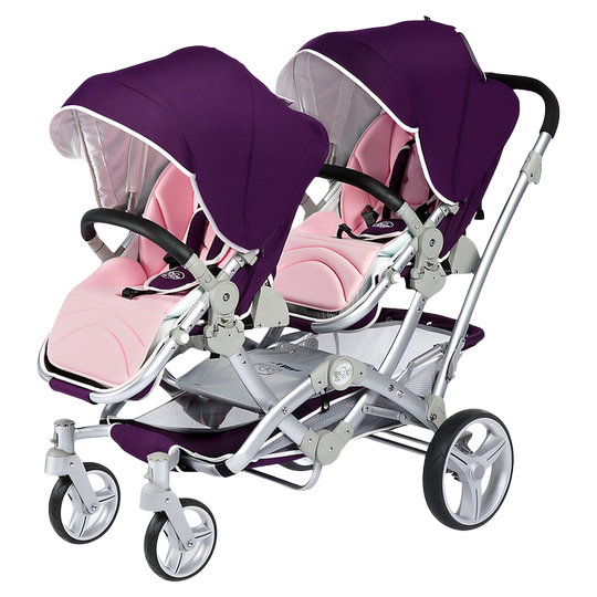 Kidskoalas twin stroller can sit and lie down