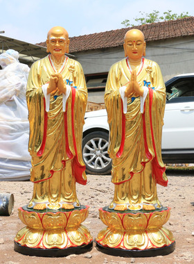 阿难迦叶尊者释迦佛护法树脂佛像