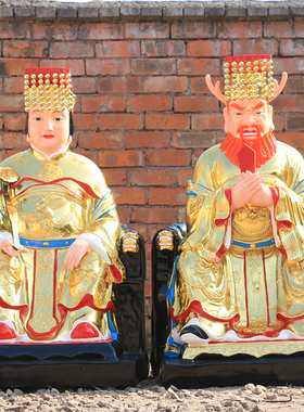 龙王龙母树脂佛像摆件