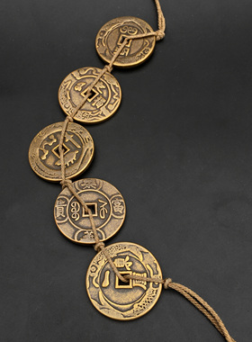 纯铜五帝钱仿古风做旧乾隆通宝