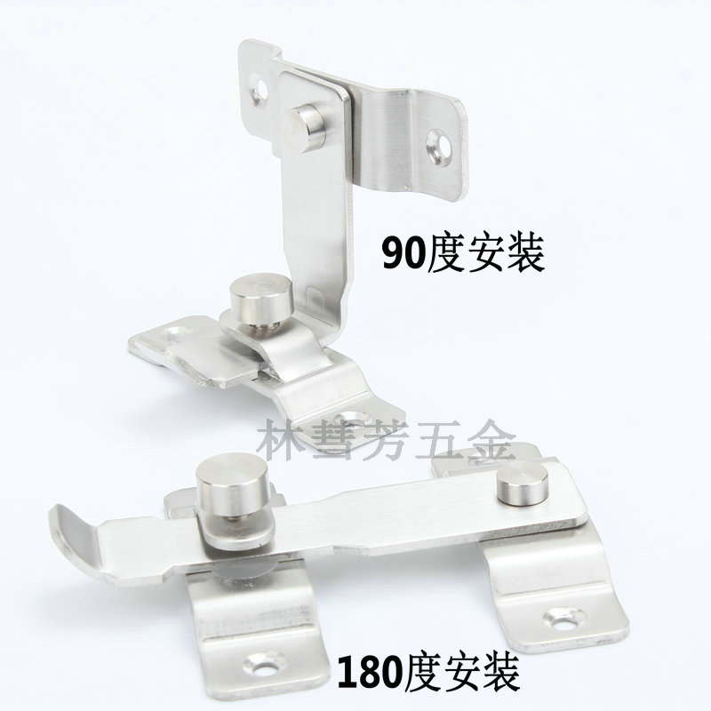 防挑型加厚不锈钢插销门扣门栓搭扣防盗门移门安全门锁扣插栓门闩 - 图3