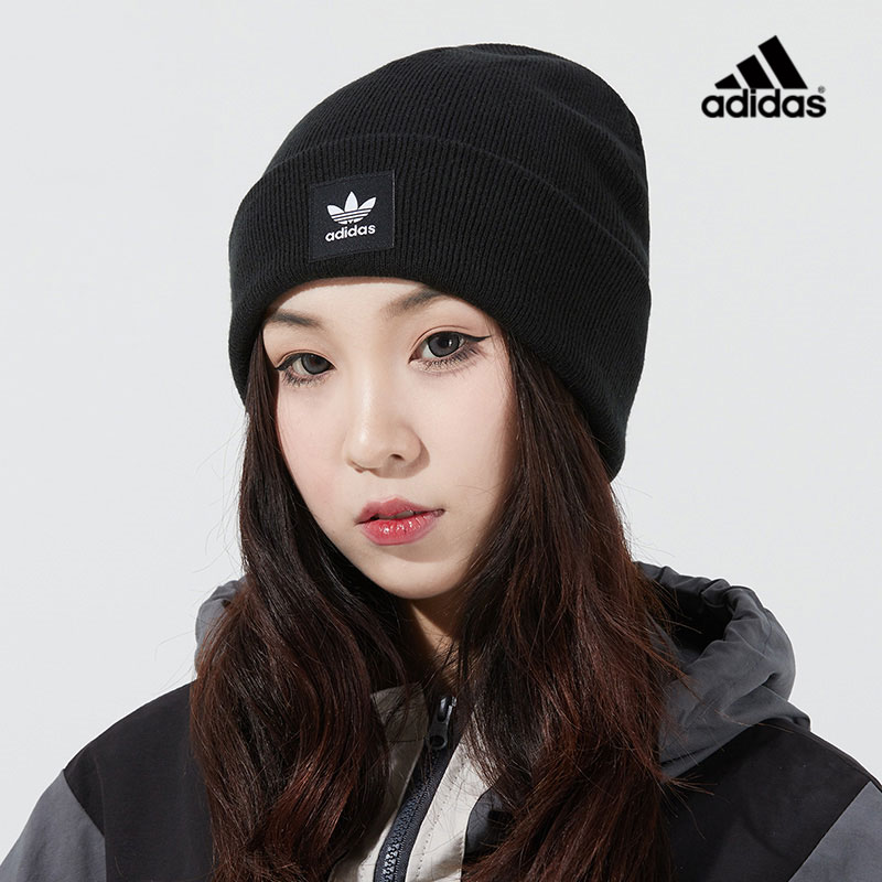 Adidas阿迪达斯三叶草男女帽2023春新款运动帽针织帽毛线帽ED8712 - 图0